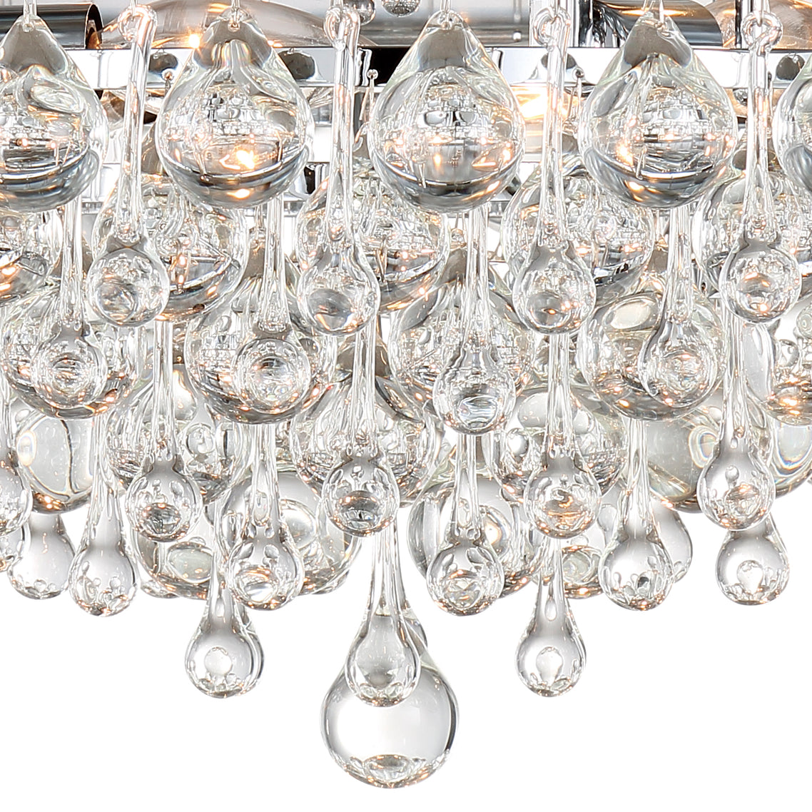 Crystorama - 138-CH - Six Light Flush Mount - Calypso - Polished Chrome
