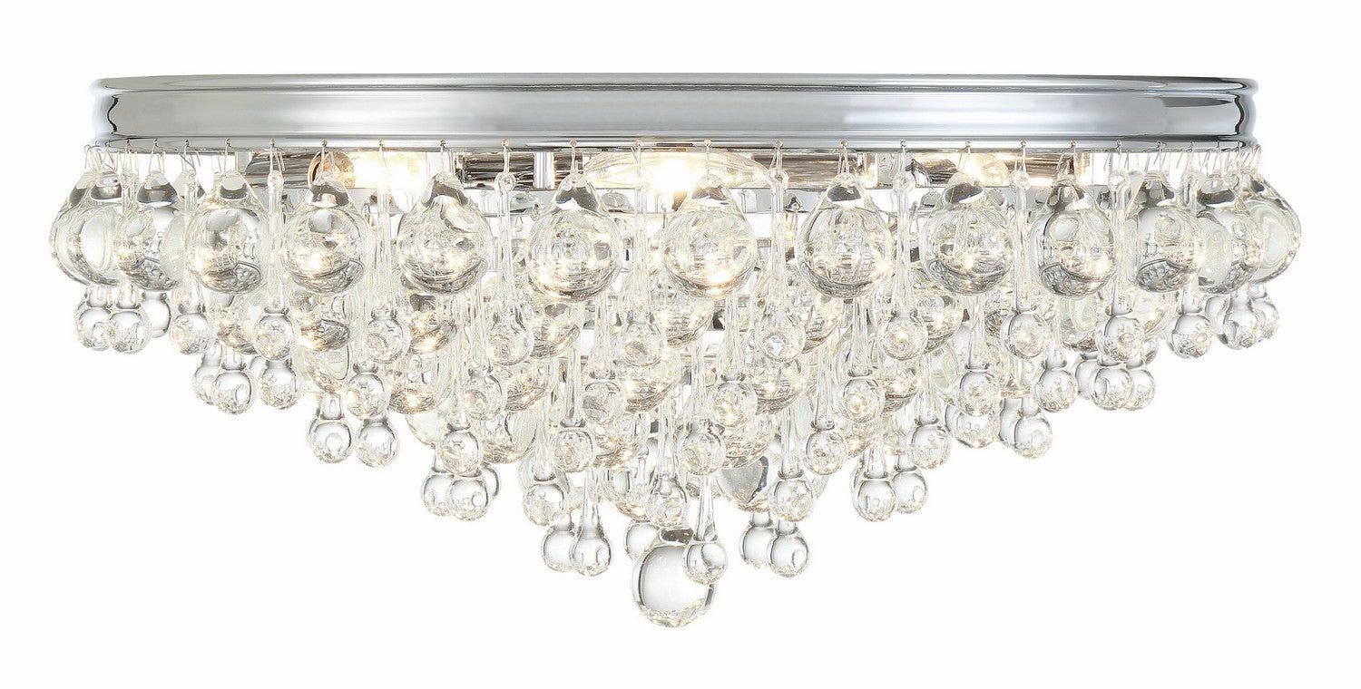 Crystorama - 138-CH - Six Light Flush Mount - Calypso - Polished Chrome