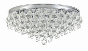 Crystorama - 138-CH - Six Light Flush Mount - Calypso - Polished Chrome