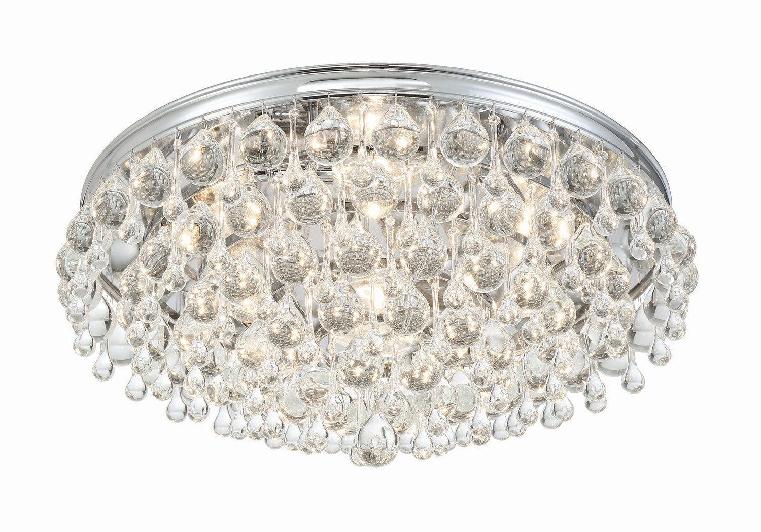 Crystorama - 138-CH - Six Light Flush Mount - Calypso - Polished Chrome