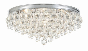 Crystorama - 138-CH - Six Light Flush Mount - Calypso - Polished Chrome