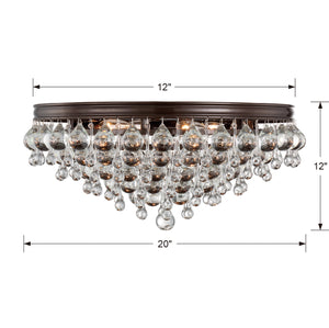 Crystorama - 138-VZ - Six Light Flush Mount - Calypso - Vibrant Bronze