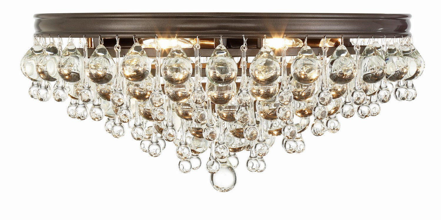 Crystorama - 138-VZ - Six Light Flush Mount - Calypso - Vibrant Bronze