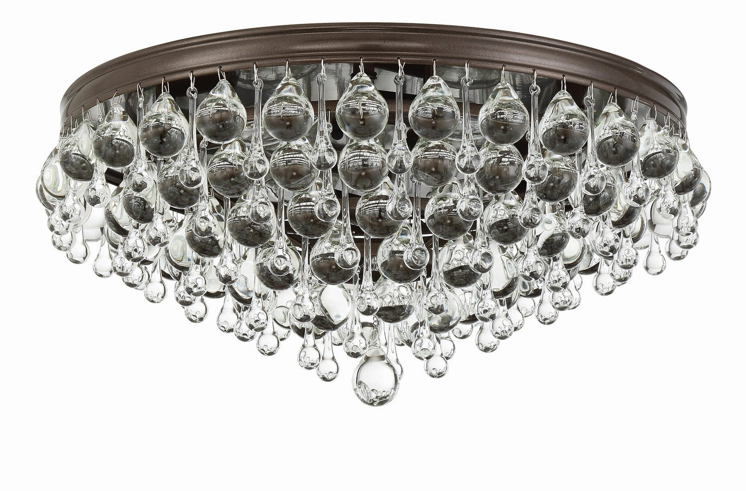 Crystorama - 138-VZ - Six Light Flush Mount - Calypso - Vibrant Bronze