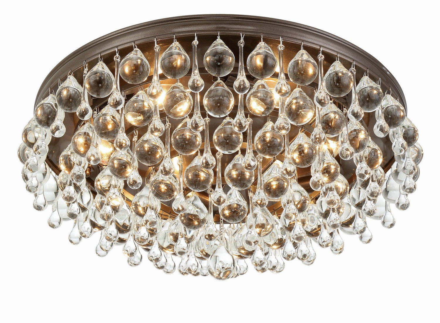 Crystorama - 138-VZ - Six Light Flush Mount - Calypso - Vibrant Bronze