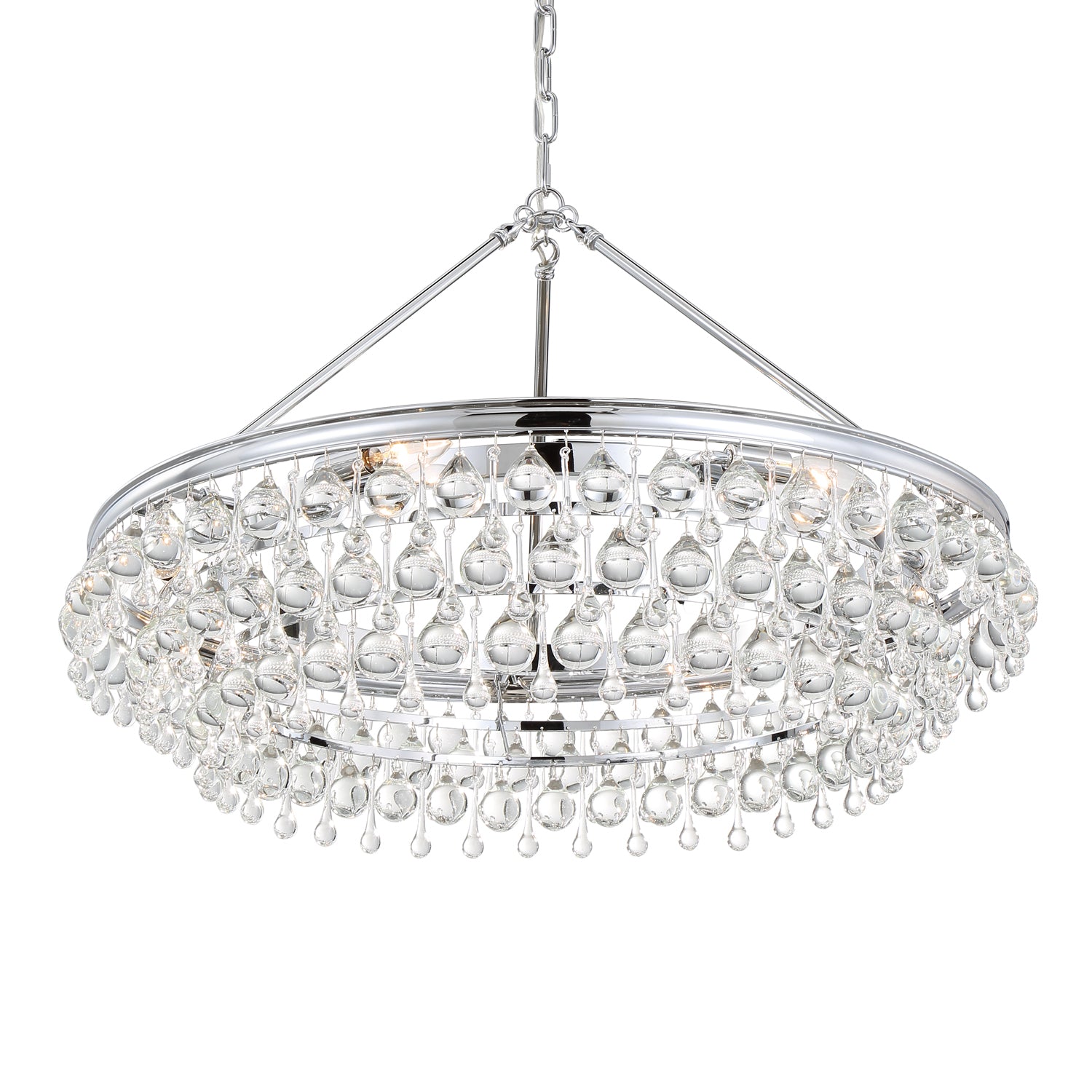 Crystorama - 275-CH - Six Light Chandelier - Calypso - Polished Chrome