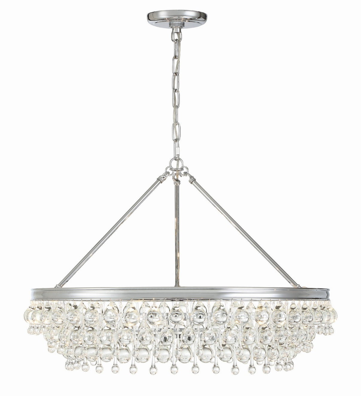 Crystorama - 275-CH - Six Light Chandelier - Calypso - Polished Chrome