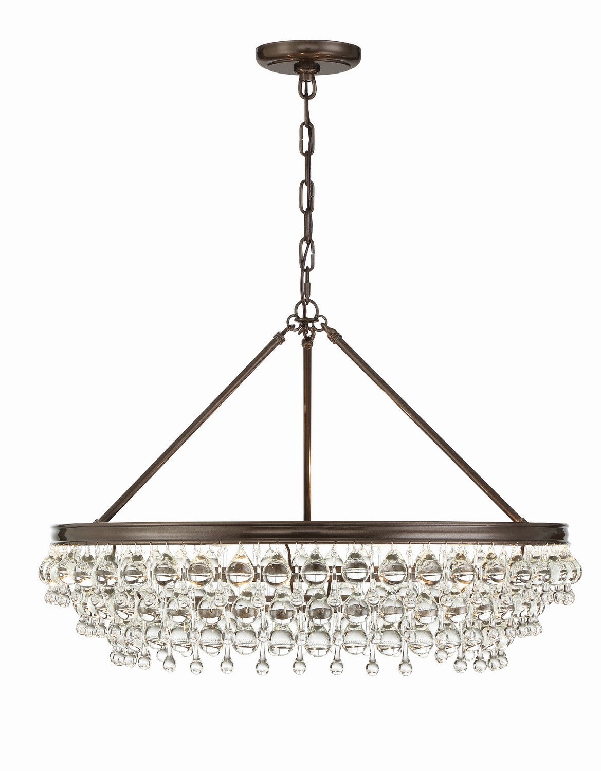 Crystorama - 275-VZ - Six Light Chandelier - Calypso - Vibrant Bronze