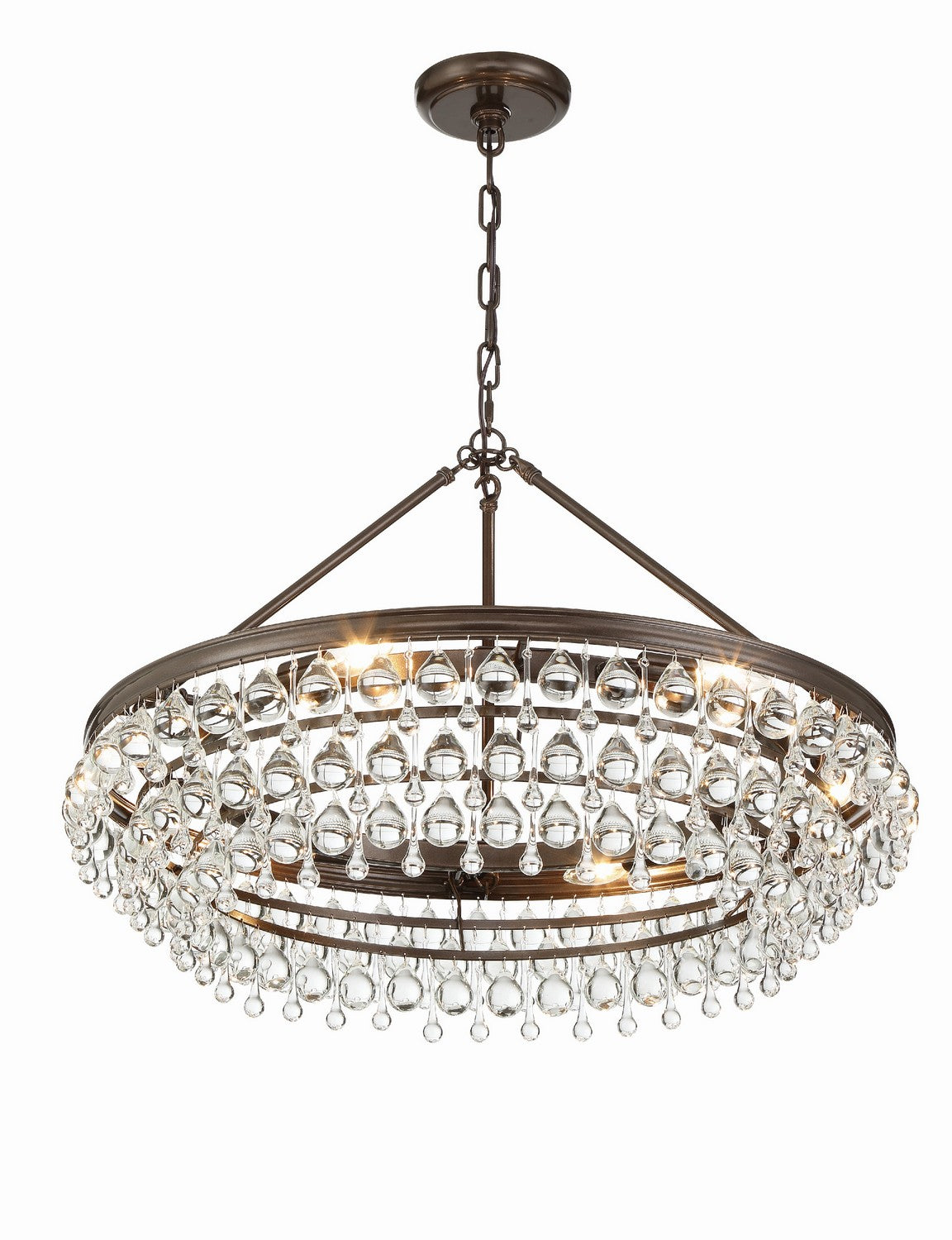 Crystorama - 275-VZ - Six Light Chandelier - Calypso - Vibrant Bronze