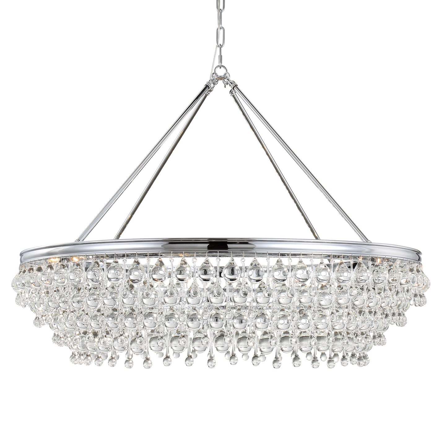 Crystorama - 278-CH - Eight Light Chandelier - Calypso - Polished Chrome