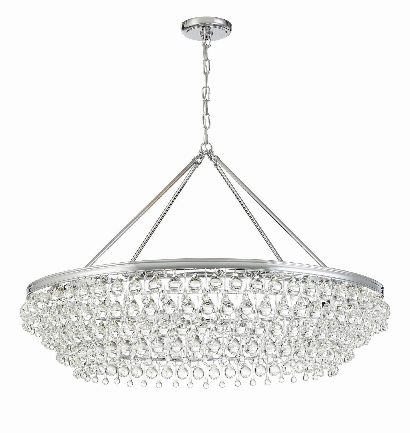 Crystorama - 278-CH - Eight Light Chandelier - Calypso - Polished Chrome