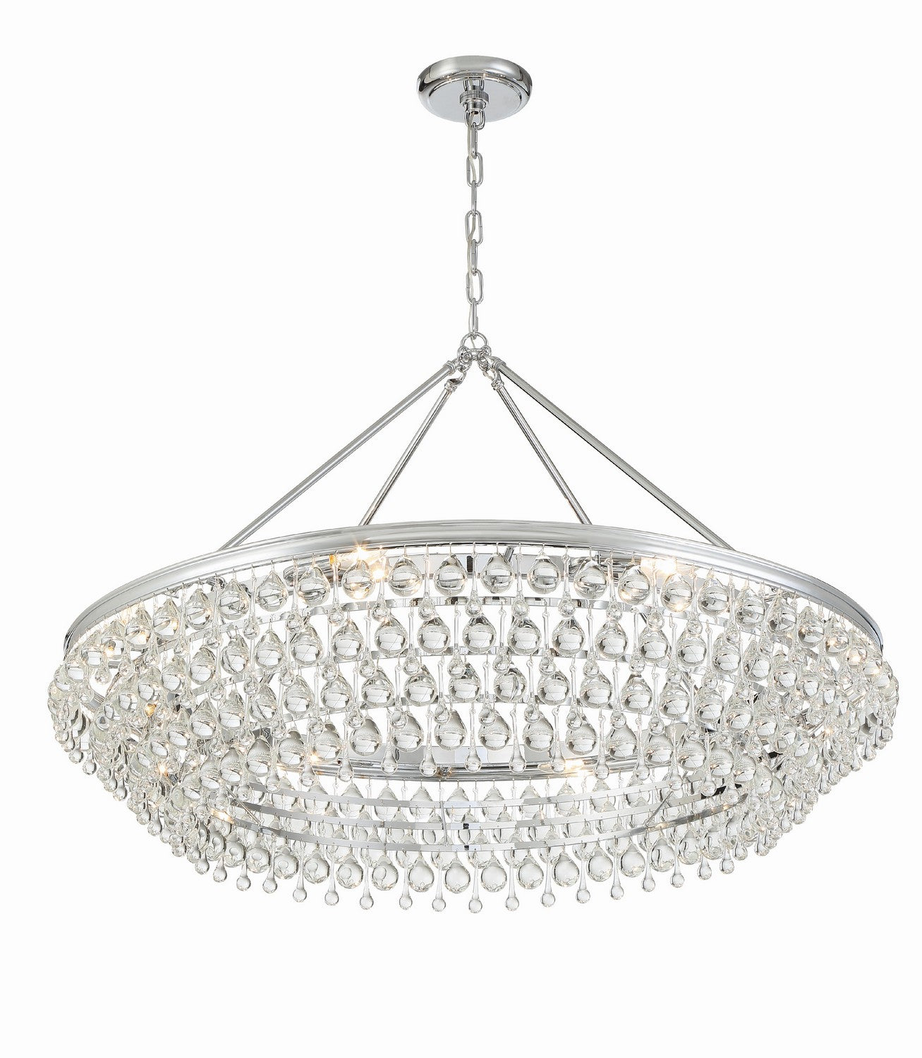 Crystorama - 278-CH - Eight Light Chandelier - Calypso - Polished Chrome