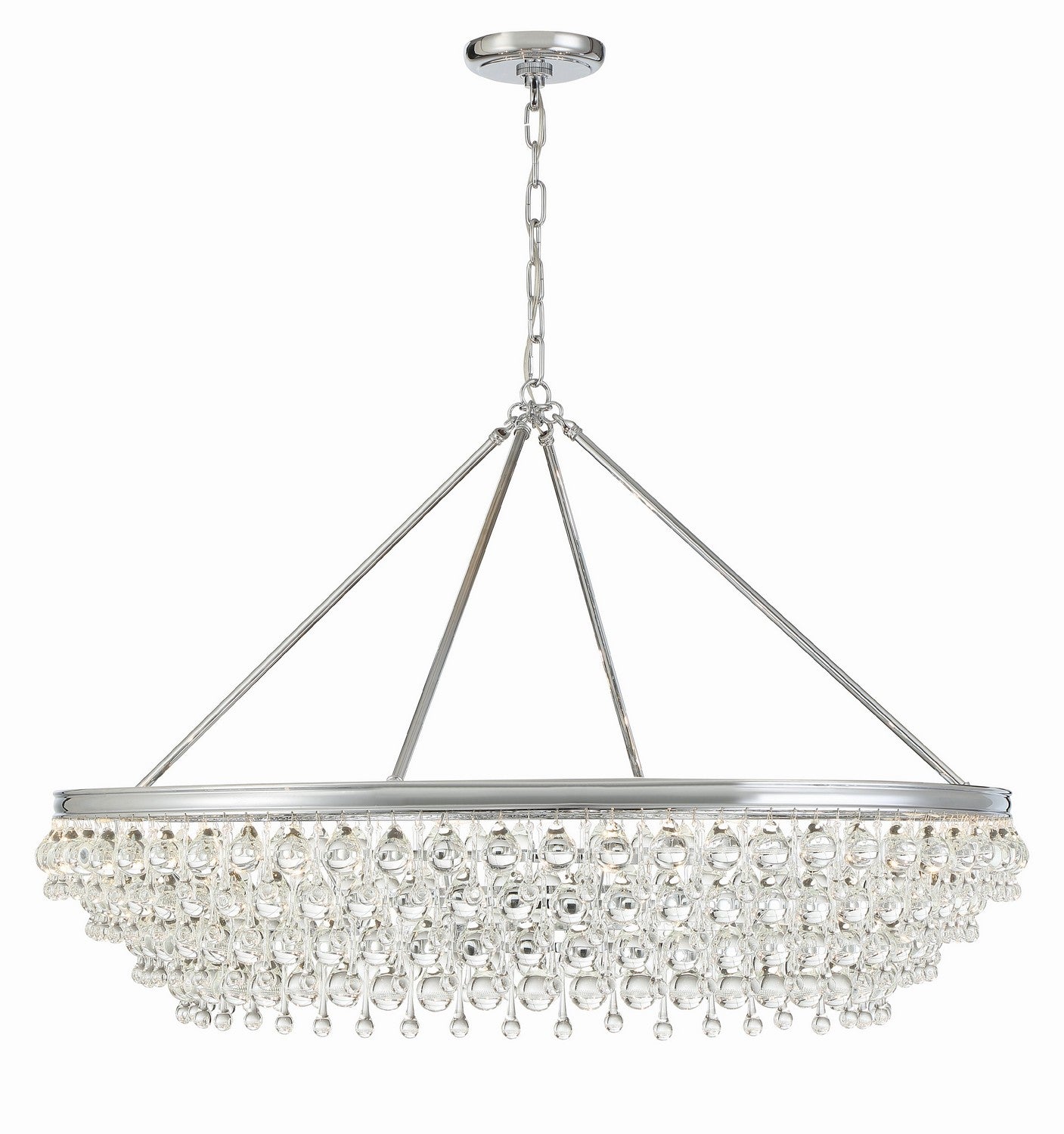 Crystorama - 278-CH - Eight Light Chandelier - Calypso - Polished Chrome