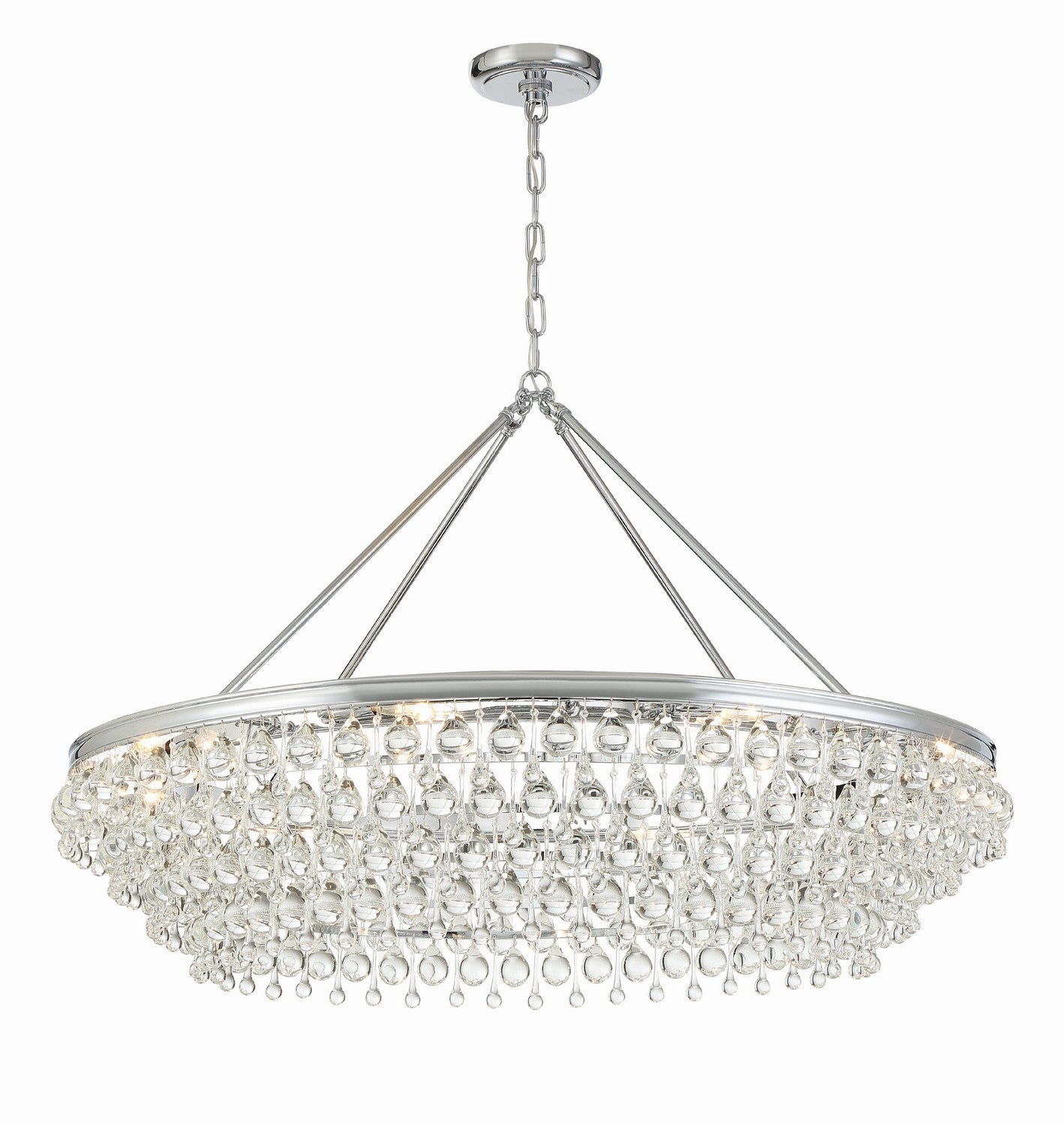 Crystorama - 278-CH - Eight Light Chandelier - Calypso - Polished Chrome