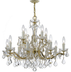 Crystorama - 4379-GD-CL-MWP - 12 Light Chandelier - Maria Theresa - Gold