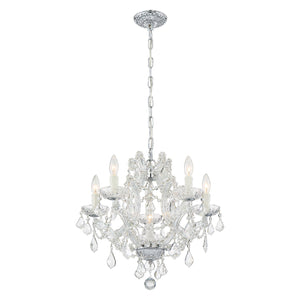 Crystorama - 4405-CH-CL-I - Six Light Mini Chandelier - Maria Theresa - Polished Chrome