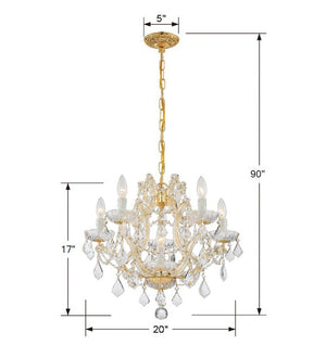 Crystorama - 4405-GD-CL-I - Six Light Mini Chandelier - Maria Theresa - Gold