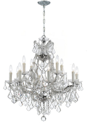 Crystorama - 4412-CH-CL-S - 13 Light Chandelier - Maria Theresa - Polished Chrome