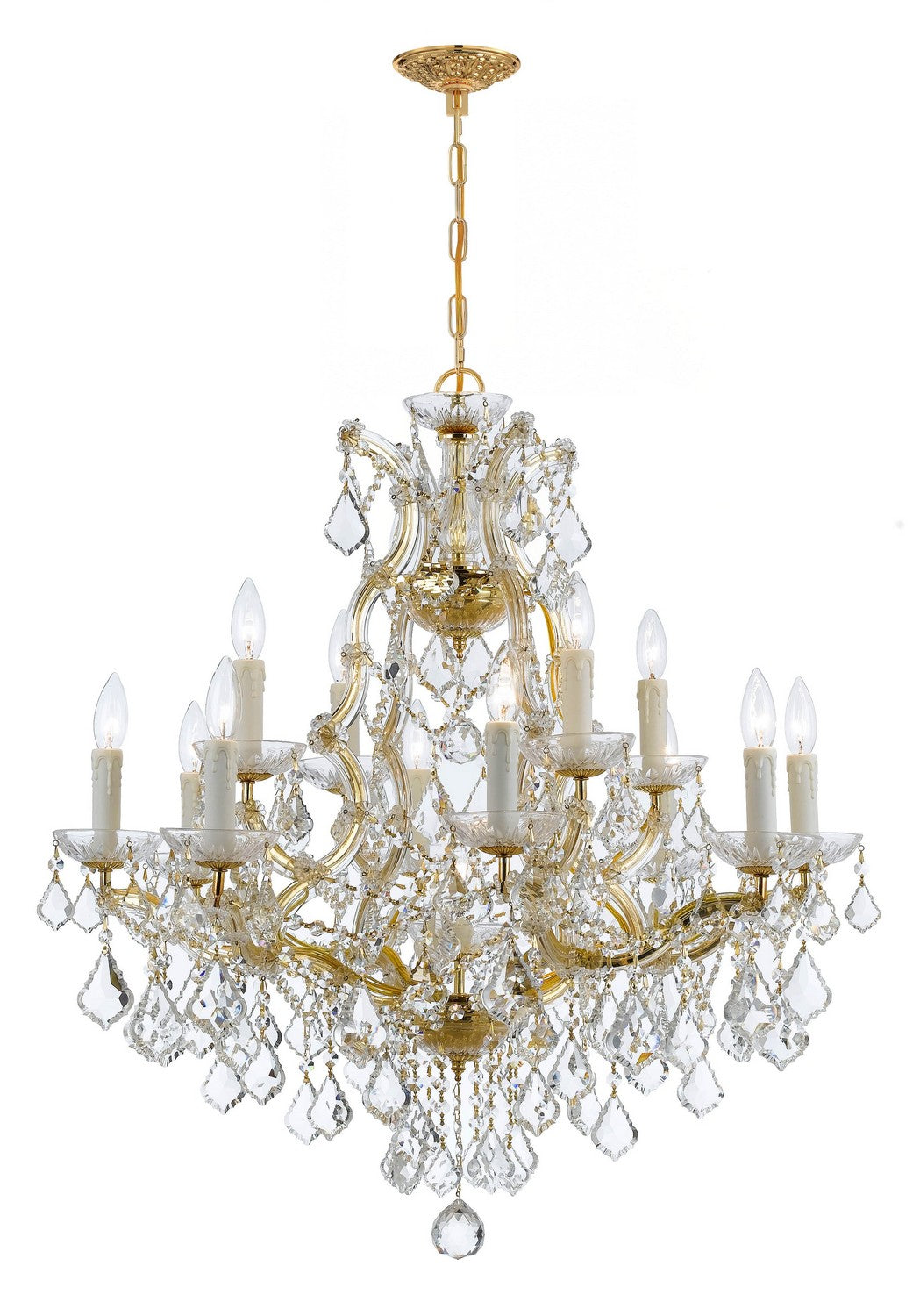 Crystorama - 4412-GD-CL-I - 13 Light Chandelier - Maria Theresa - Gold