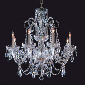 Crystorama - 5008-CH-CL-MWP - Eight Light Chandelier - Traditional Crystal - Polished Chrome