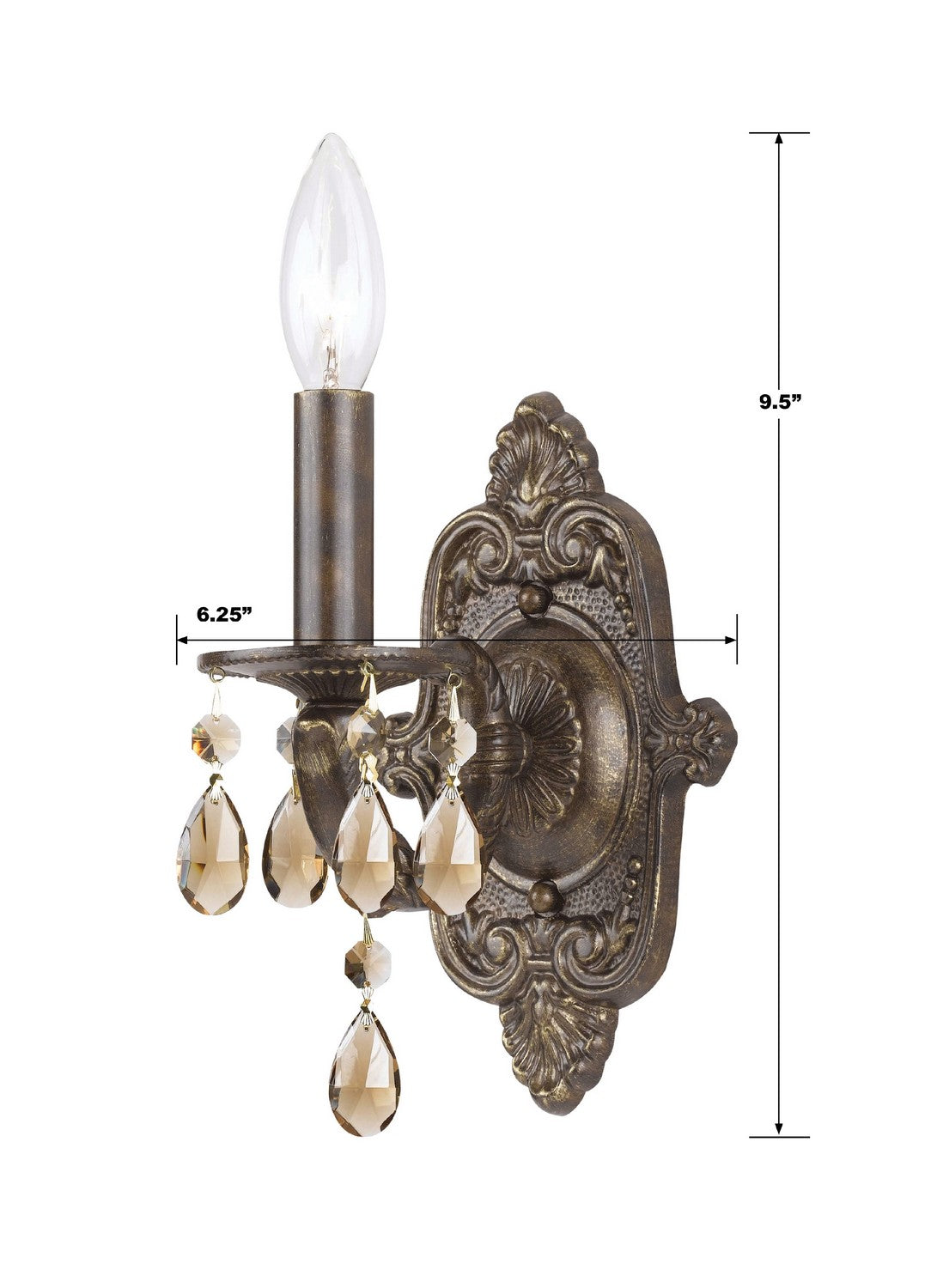 Crystorama - 5021-VB-GT-MWP - One Light Wall Sconce - Paris Market - Venetian Bronze