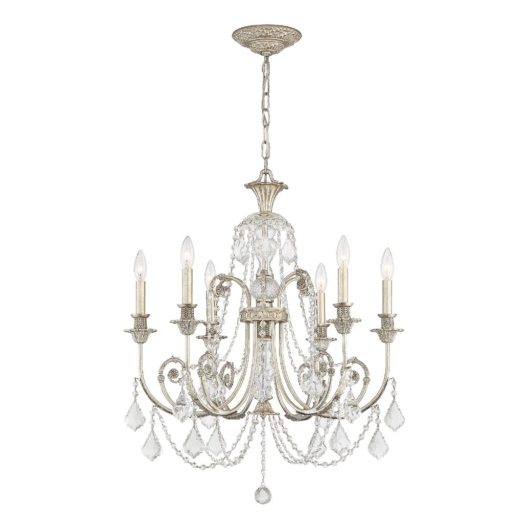 Crystorama - 5116-OS-CL-I - Six Light Chandelier - Regis - Olde Silver