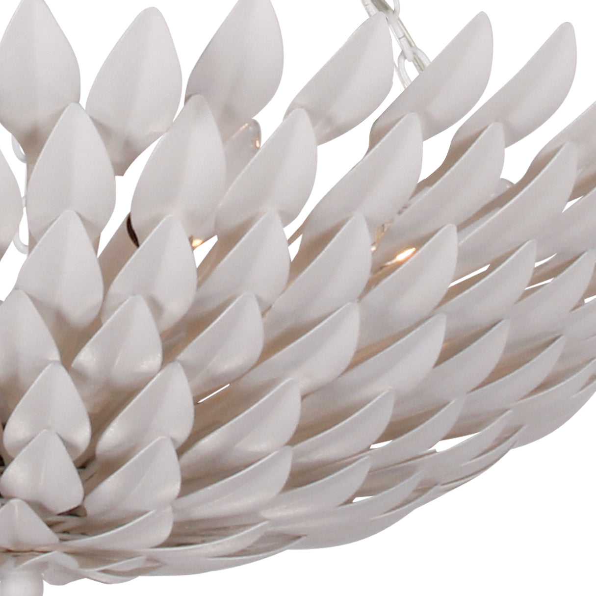 Crystorama - 517-MT - Six Light Chandelier - Broche - Matte White