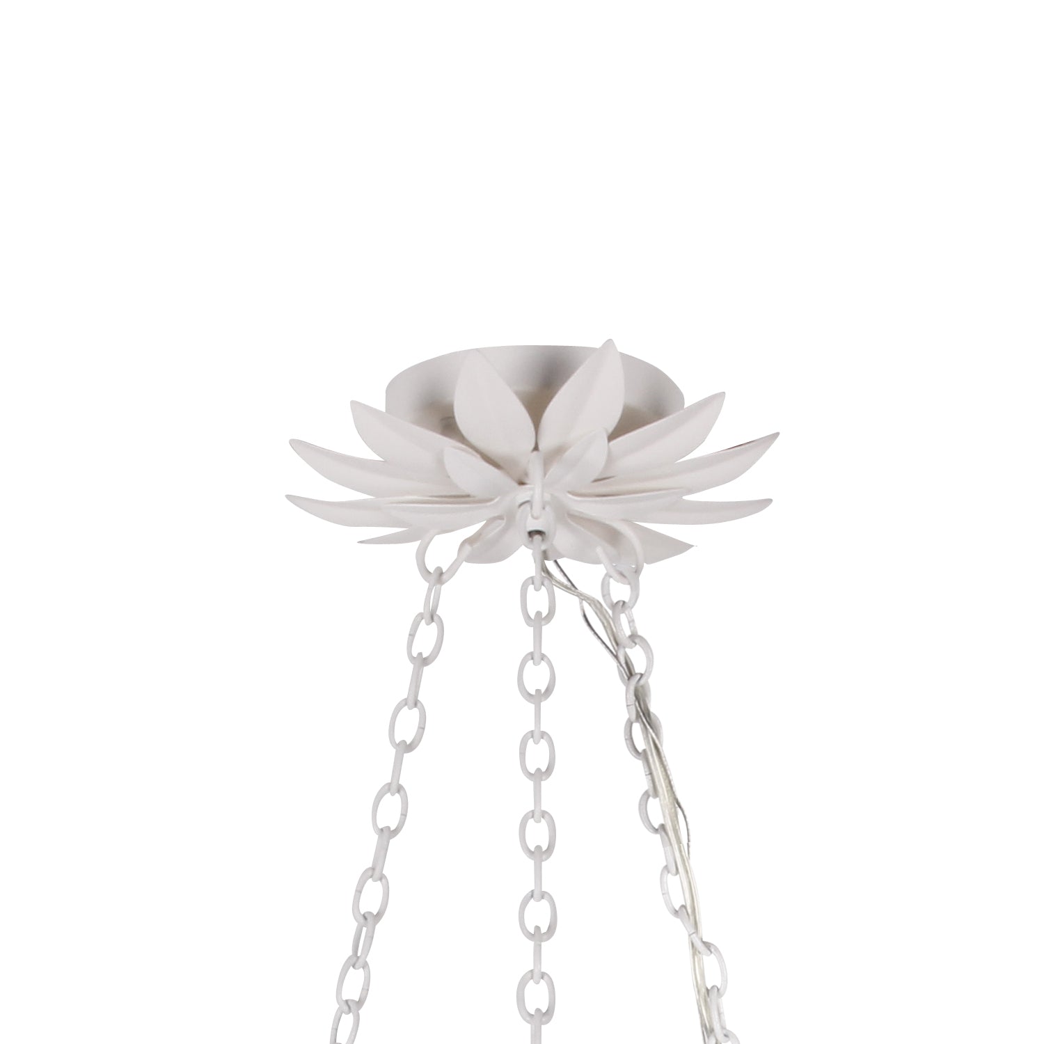 Crystorama - 517-MT - Six Light Chandelier - Broche - Matte White