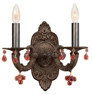 Crystorama - 5200-VB-AMBER - Two Light Wall Sconce - Paris Market - Venetian Bronze