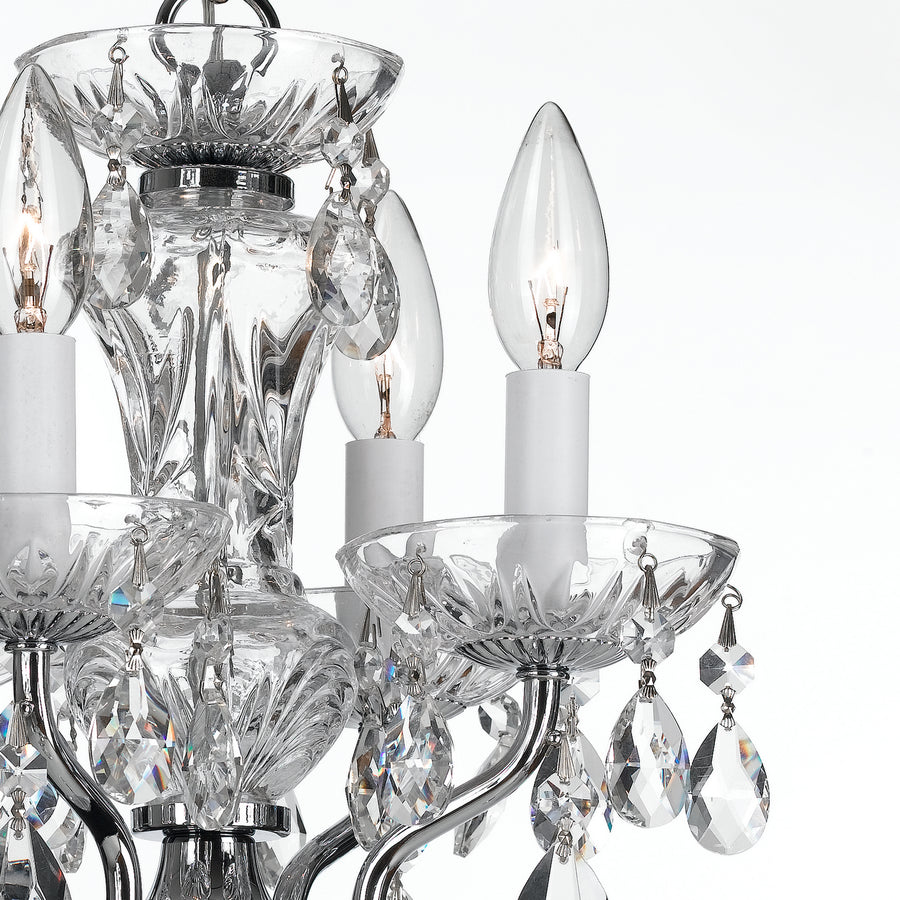 Crystorama - 5534-CH-CL-I - Four Light Mini Chandelier - Traditional Crystal - Polished Chrome