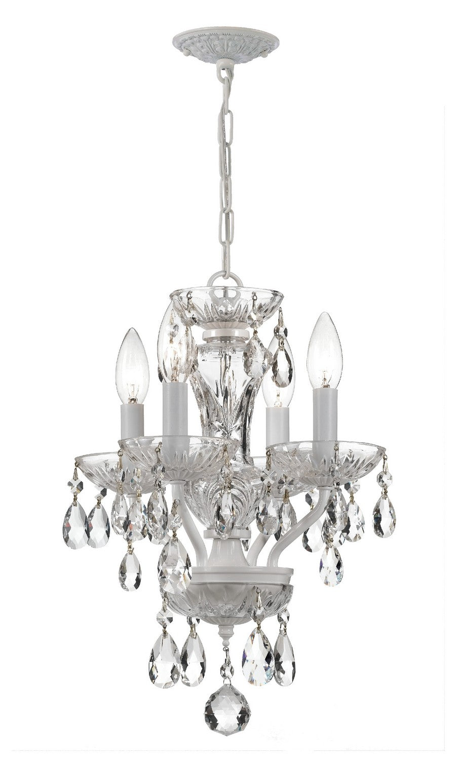 Crystorama - 5534-WW-CL-I - Four Light Mini Chandelier - Traditional Crystal - Wet White