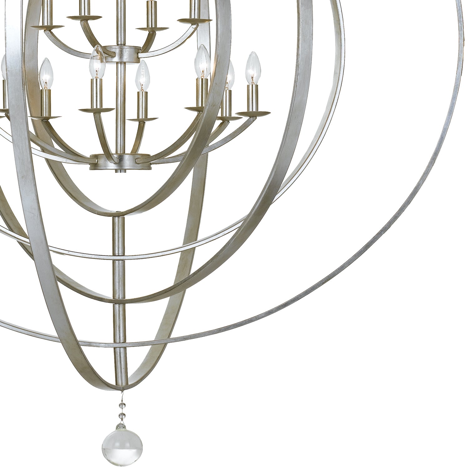 Crystorama - 590-SA - 12 Light Chandelier - Luna - Antique Silver