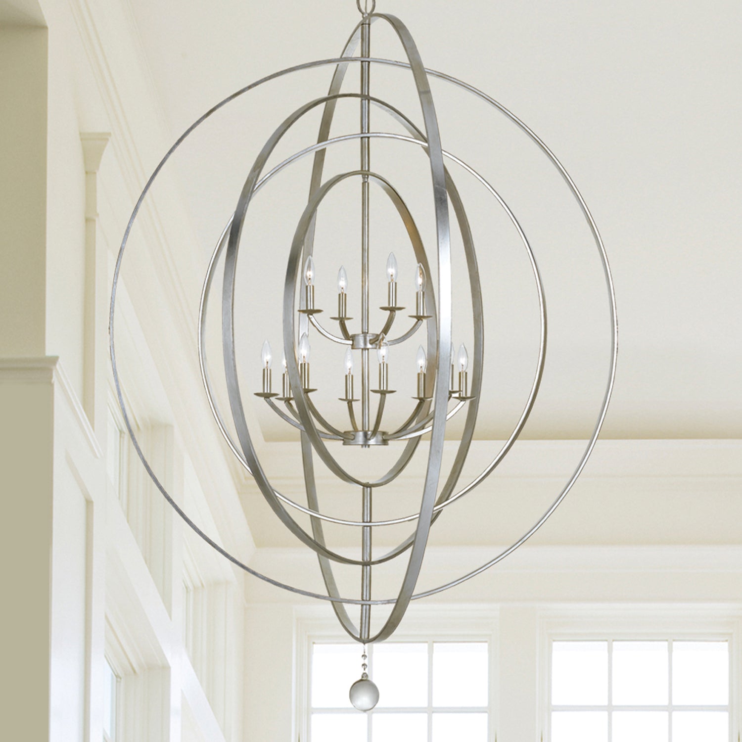 Crystorama - 590-SA - 12 Light Chandelier - Luna - Antique Silver