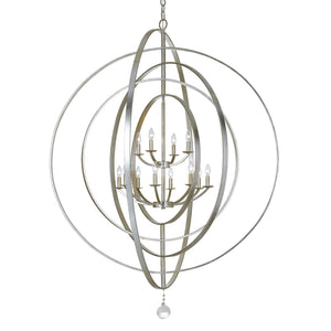 Crystorama - 590-SA - 12 Light Chandelier - Luna - Antique Silver