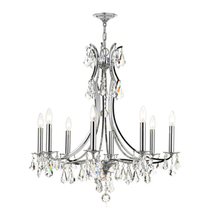 Crystorama - 5938-CH-CL-MWP - Eight Light Chandelier - Cedar - Polished Chrome