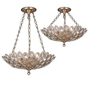 Crystorama - 7584-DT - Three Light Chandelier - Sterling - Distressed Twilight