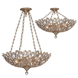 Crystorama - 7587-DT - Five Light Chandelier - Sterling - Distressed Twilight