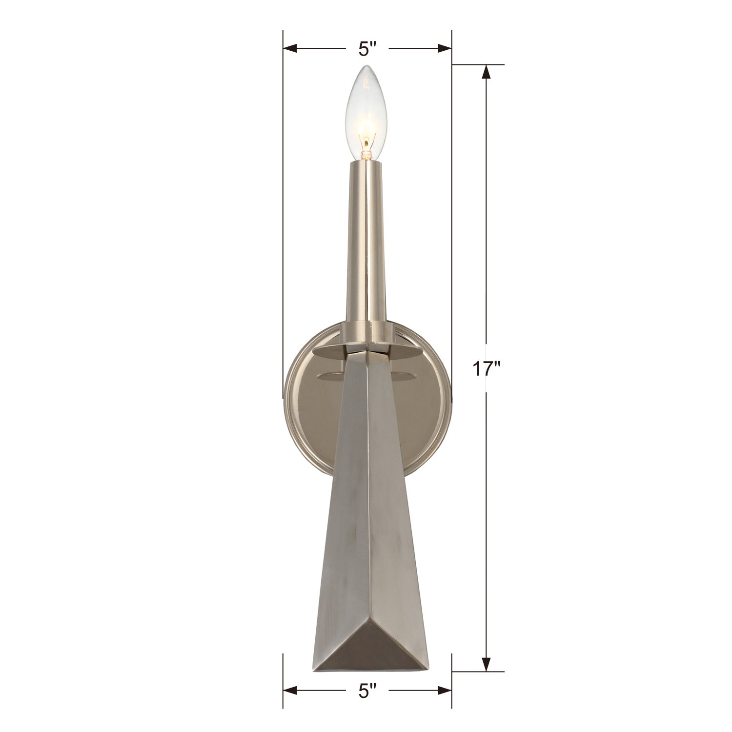 Crystorama - 7591-PN - One Light Wall Sconce - Palmer - Polished Nickel