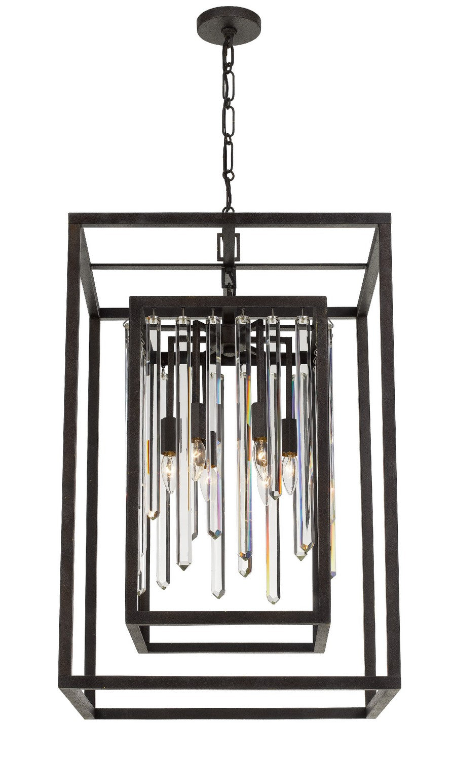 Crystorama - 8409-FB - Six Light Chandelier - Hollis - Forged Bronze