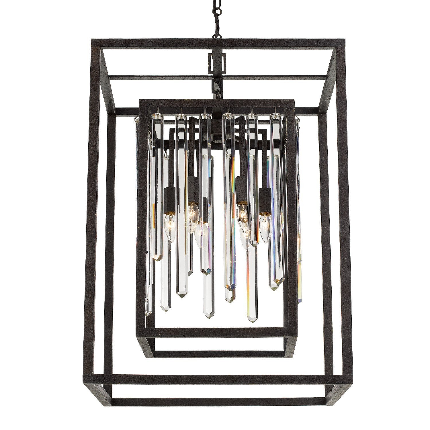 Crystorama - 8409-FB - Six Light Chandelier - Hollis - Forged Bronze