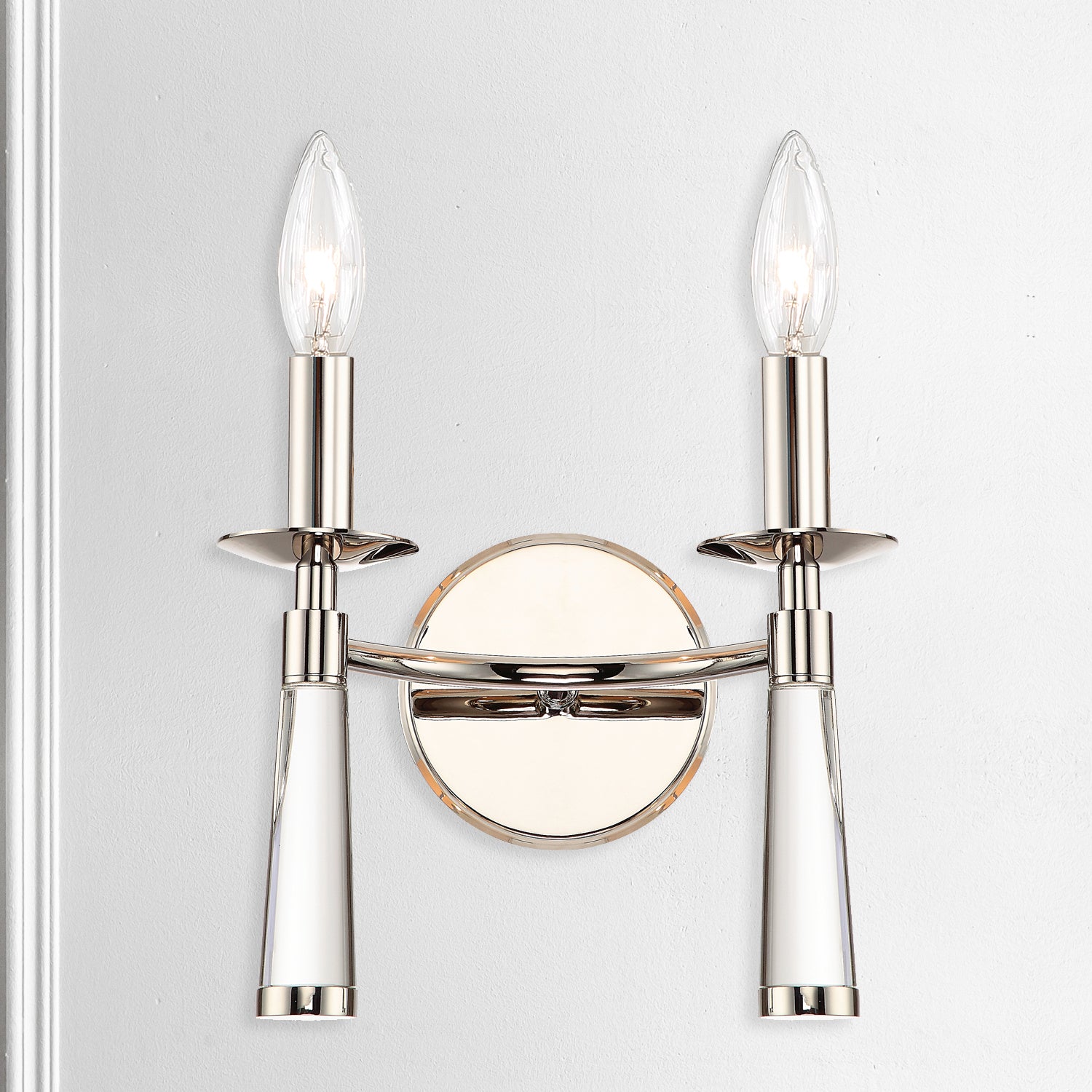 Crystorama - 8862-PN - Two Light Wall Sconce - Baxter - Polished Nickel