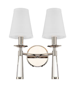 Crystorama - 8862-PN - Two Light Wall Sconce - Baxter - Polished Nickel