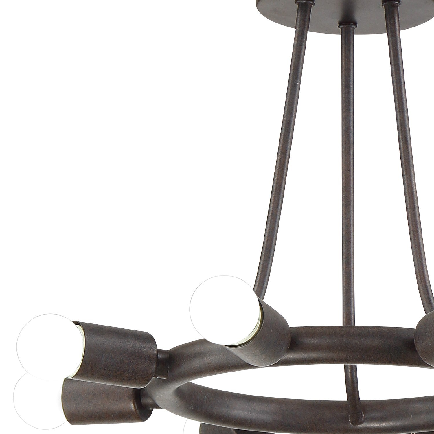 Crystorama - 9043-CZ - Eight Light Semi Flush Mount - Dakota - Charcoal Bronze