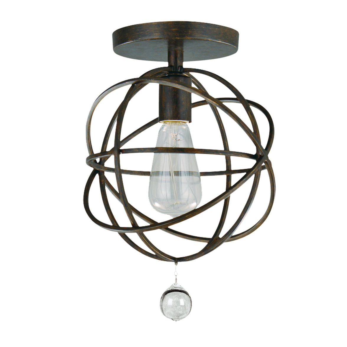 Crystorama - 9220-EB_CEILING - One Light Semi Flush Mount - Solaris - English Bronze