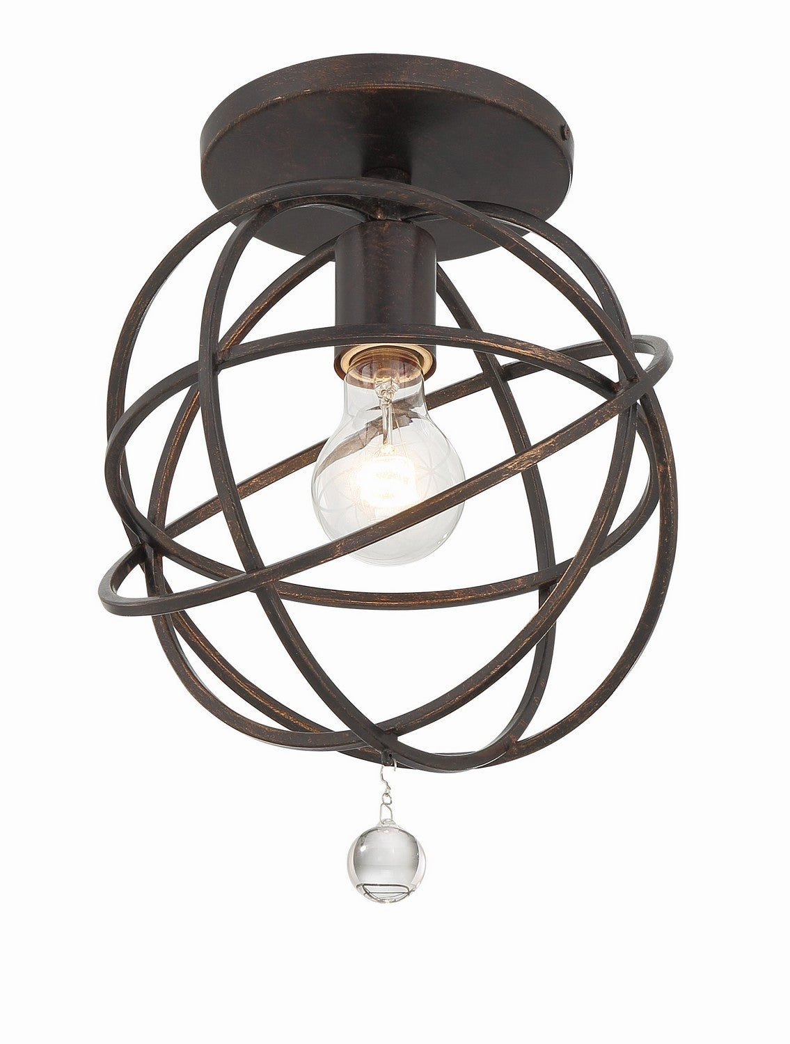 Crystorama - 9220-EB_CEILING - One Light Semi Flush Mount - Solaris - English Bronze