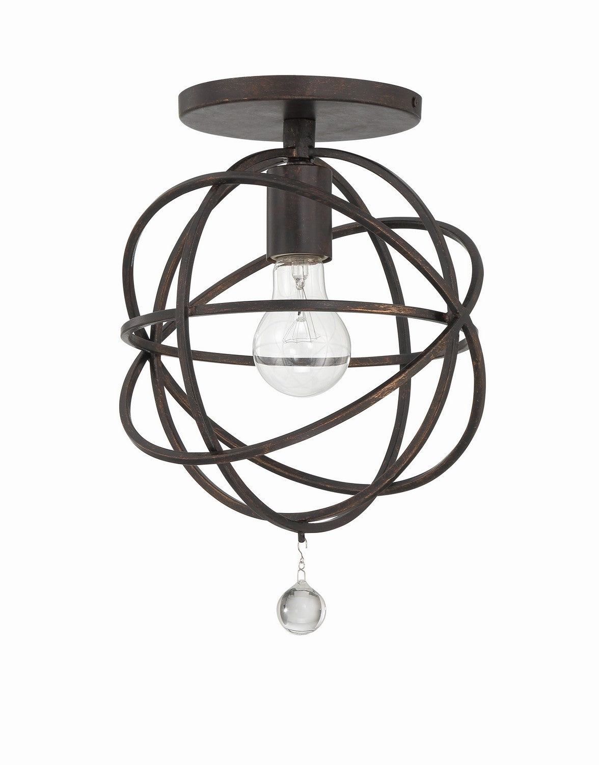 Crystorama - 9220-EB_CEILING - One Light Semi Flush Mount - Solaris - English Bronze