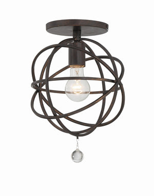 Crystorama - 9220-EB_CEILING - One Light Semi Flush Mount - Solaris - English Bronze