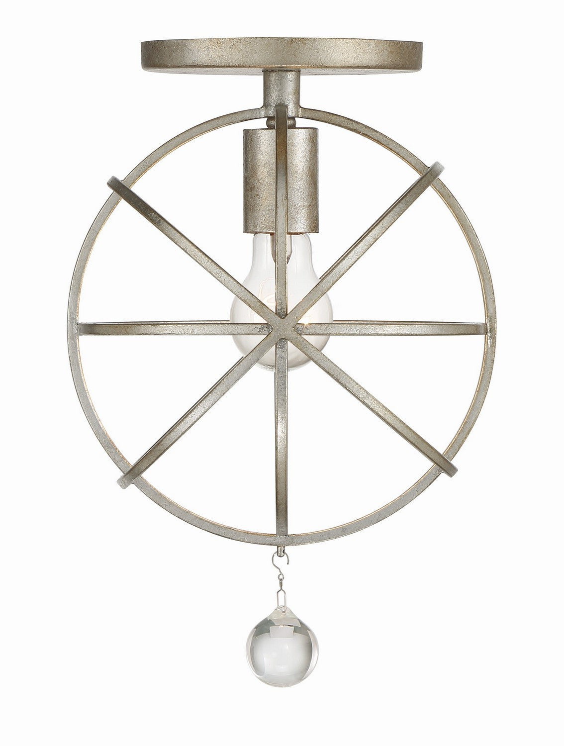 Crystorama - 9220-OS_CEILING - One Light Semi Flush Mount - Solaris - Olde Silver