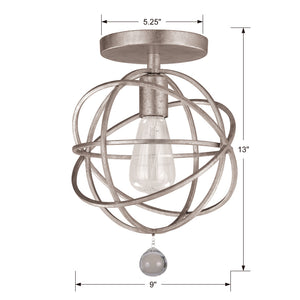 Crystorama - 9220-OS_CEILING - One Light Semi Flush Mount - Solaris - Olde Silver