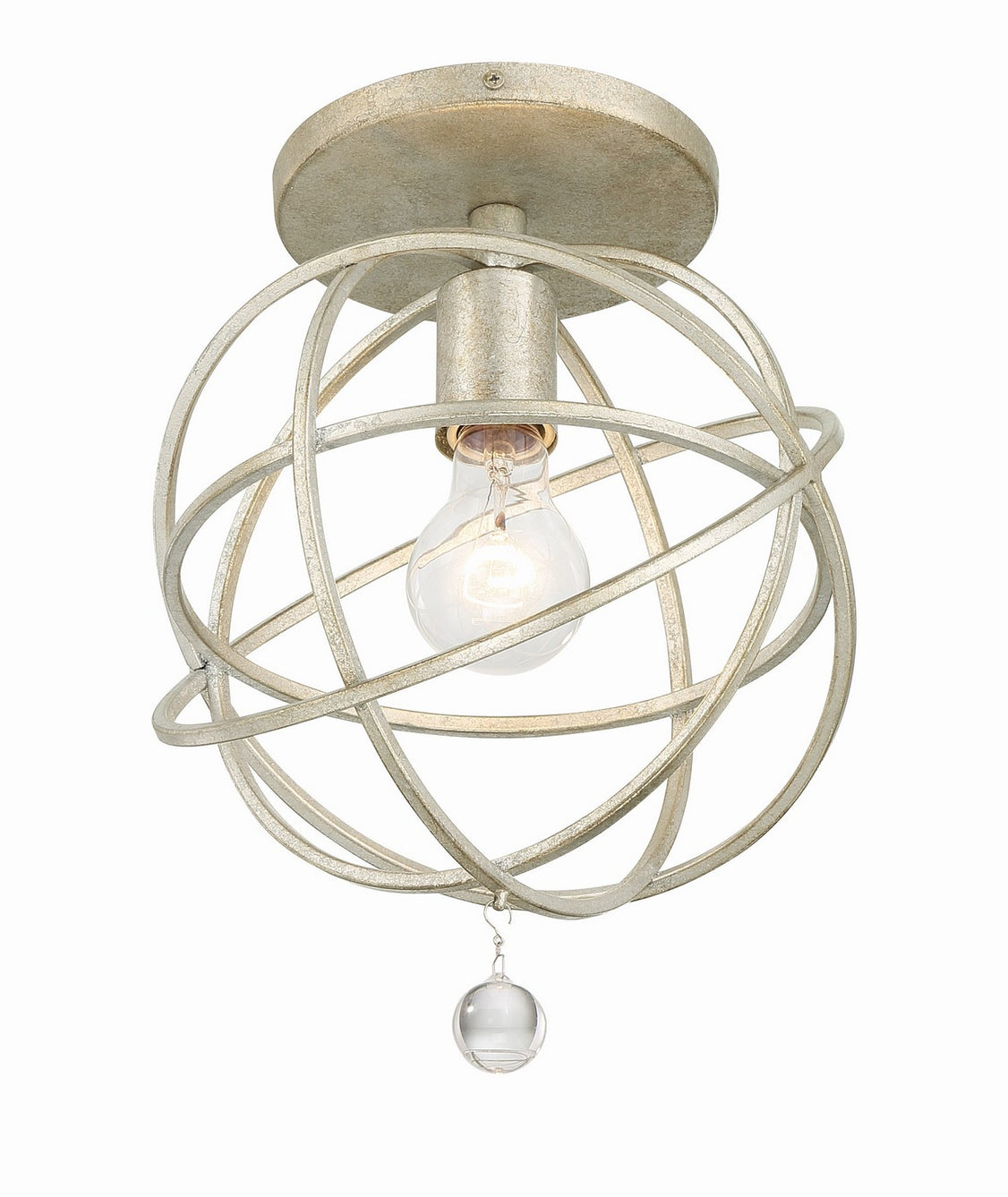 Crystorama - 9220-OS_CEILING - One Light Semi Flush Mount - Solaris - Olde Silver